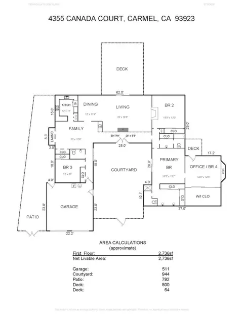 Floorplan - 4355 Canada Ct, Carmel, CA 93923 photo 1 of 1