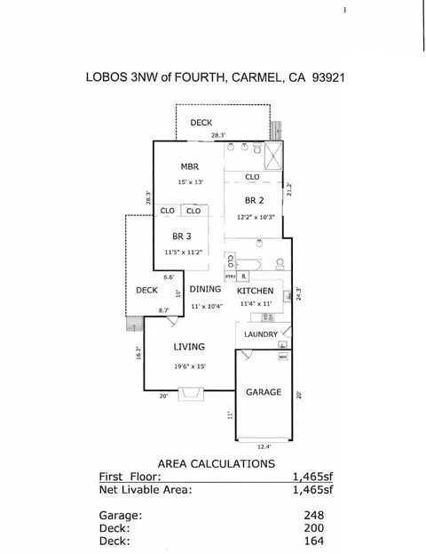 Floorplan - 0 Lobos 3 Nw Of 4th St, Carmel, CA 93923 photo 1 of 1