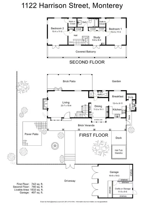 Floorplan - 1122 Harrison St, Monterey, CA 93940 photo 1 of 1