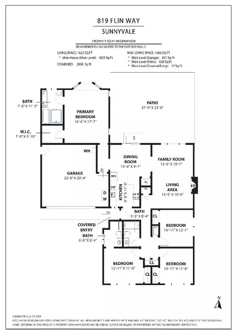Floorplan - 819 Flin Way, Sunnyvale, CA 94087 photo 1 of 1