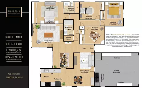Floorplan - 438 Juniper Ct, Sunnyvale, CA 94086 photo 1 of 1