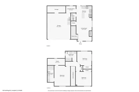Floorplan - 182 Redding Rd, Campbell, CA 95008 photo 1 of 1