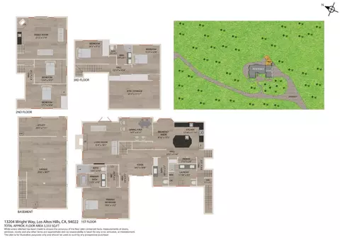 Floorplan - 13204 Wright Way, Los Altos Hills, CA 94022 photo 10 of 10