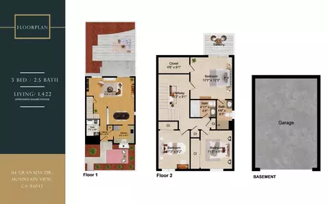 Floorplan - 114 Granada Dr, Mountain View, CA 94043 photo 1 of 1