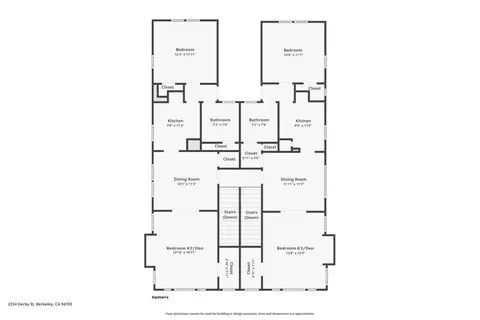 Floorplan - 2224 Derby St, Berkeley, CA 94705 photo 3 of 3