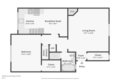 Floorplan - 1887 29th Ave, San Francisco, CA 94122 photo 2 of 3