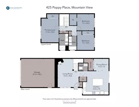 Floorplan - 425 Poppy Pl, Mountain View, CA 94043 photo 1 of 1