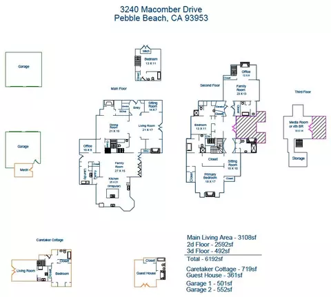 Floorplan - 3240 Macomber Dr, Pebble Beach, CA 93953 photo 1 of 1
