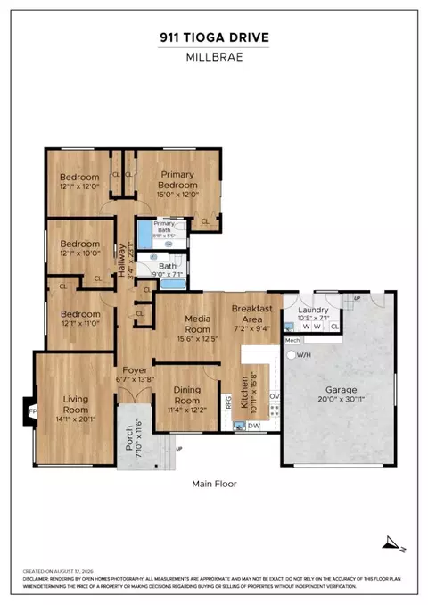 Floorplan - 911 Tioga Dr, Millbrae, CA 94030 photo 1 of 1