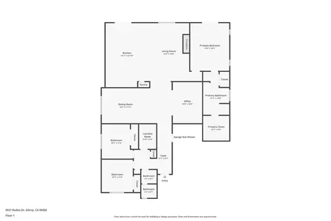 Floorplan - 9531 Rodeo Dr, Gilroy, CA 95020 photo 1 of 1