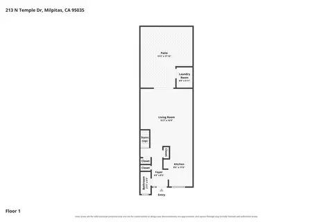 Floorplan - 213 N Temple Dr, Milpitas, CA 95035 photo 2 of 3