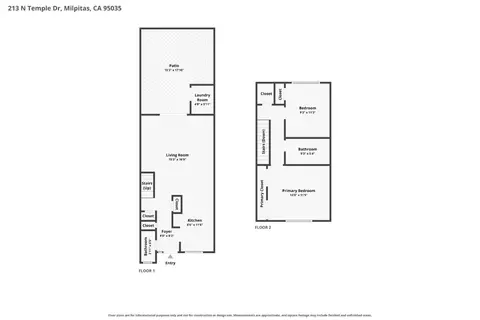 Floorplan - 213 N Temple Dr, Milpitas, CA 95035 photo 1 of 3