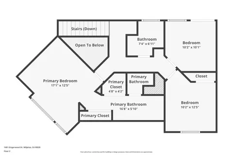 Floorplan - 1481 Gingerwood Dr, Milpitas, CA 95035 photo 2 of 3