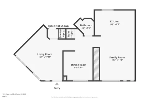 Floorplan - 1481 Gingerwood Dr, Milpitas, CA 95035 photo 1 of 3