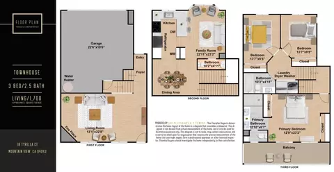 Floorplan - 18 Tyrella Ct, Mountain View, CA 94043 photo 1 of 1