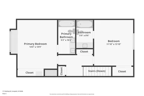 Floorplan - 171 Redding Rd, Campbell, CA 95008 photo 3 of 3