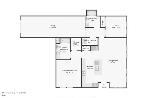 Floorplan - 5704 Immersion Loop, San Jose, CA 95119 photo 1 of 1