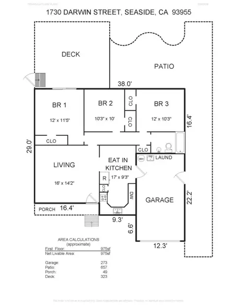 Floorplan - 1730 Darwin St, Seaside, CA 93955 photo 1 of 1