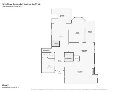 Floorplan - 3020 Three Springs Rd, San Jose, CA 95140 photo 1 of 3