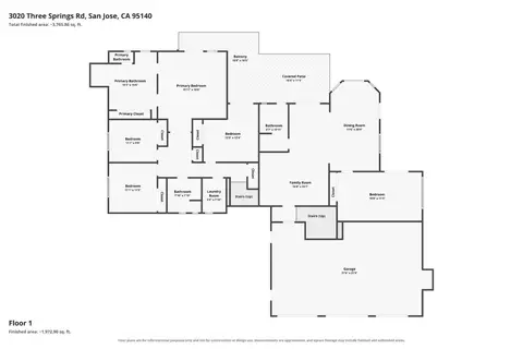 Floorplan - 3020 Three Springs Rd, San Jose, CA 95140 photo 2 of 3