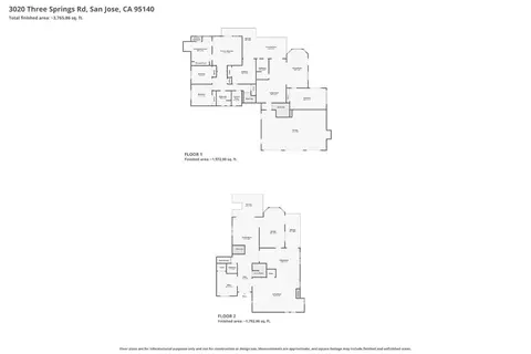 Floorplan - 3020 Three Springs Rd, San Jose, CA 95140 photo 3 of 3