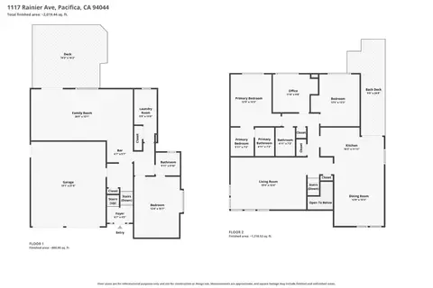 Floorplan - 1117 Rainier Ave, Pacifica, CA 94044 photo 1 of 1