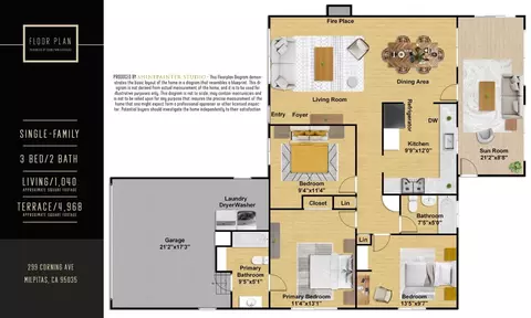 Floorplan - 299 Corning Ave, Milpitas, CA 95035 photo 1 of 1