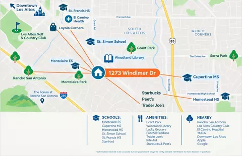 View/Area - 1273 Windimer Dr, Los Altos, CA 94024 photo 1 of 1