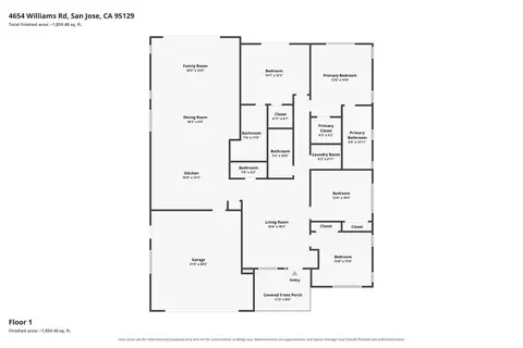 Floorplan - 4654 Williams Rd, San Jose, CA 95129 photo 1 of 1