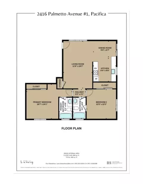 Floorplan - 2416 Palmetto Ave, Pacifica, CA 94044 photo 1 of 4