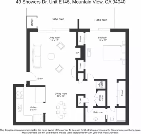 Floorplan - 49 Showers Dr E145, Mountain View, CA 94040 photo 1 of 1