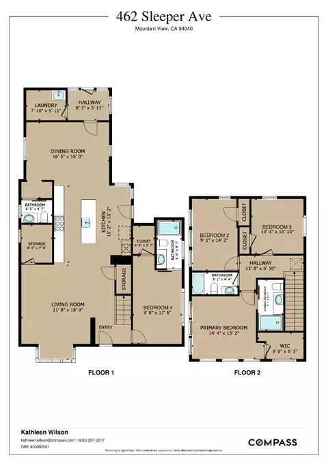 Floorplan - 462 Sleeper Ave, Mountain View, CA 94040 photo 1 of 1