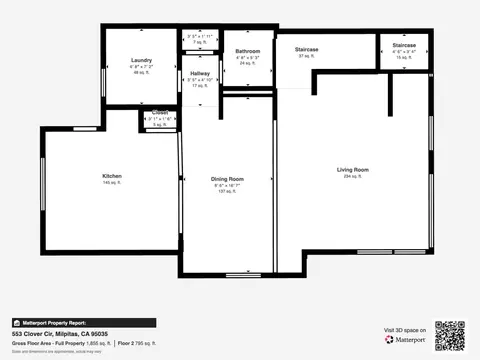 Floorplan - 553 Clover Cir, Milpitas, CA 95035 photo 2 of 3