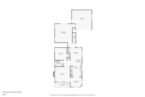 Floorplan - 204 N 3rd St, Campbell, CA 95008 photo 1 of 3