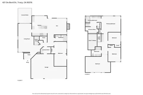 Floorplan - 421 De Bord Dr, Tracy, CA 95376 photo 1 of 1