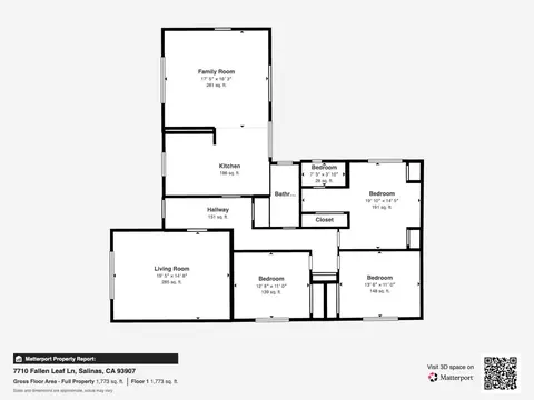 Floorplan - 7710 Fallen Leaf Ln, Salinas, CA 93907 photo 1 of 2