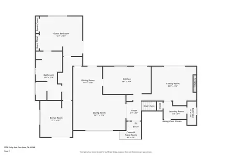 Floorplan - 2226 Ruby Ave, San Jose, CA 95148 photo 1 of 2