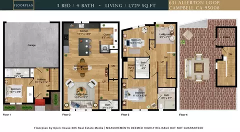 Floorplan - 631 Allerton Loop, Campbell, CA 95008 photo 1 of 1