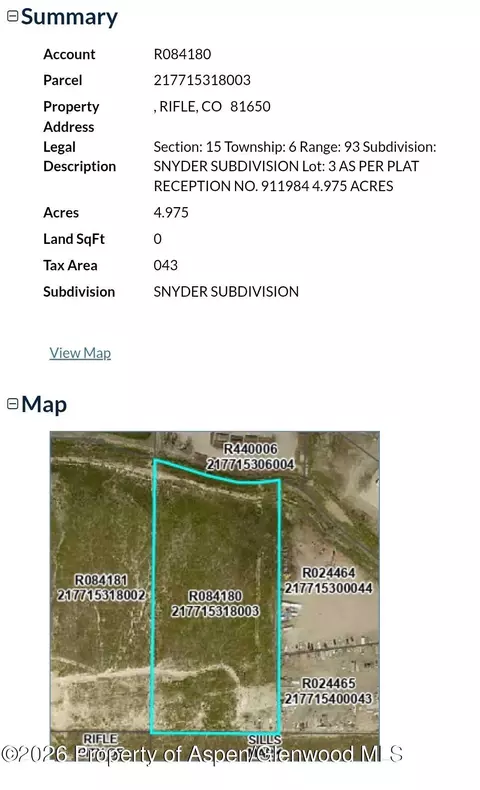 tbd Snyder Subdivision Rifle Co 81650, Rifle, CO 81650