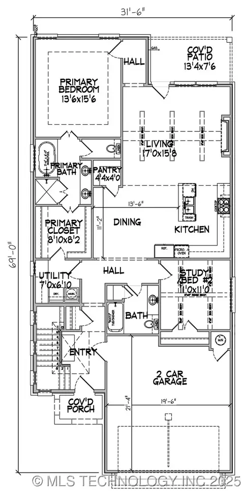 Floorplan - 14504 E 80th St N, Owasso, OK 74055 photo 1 of 1