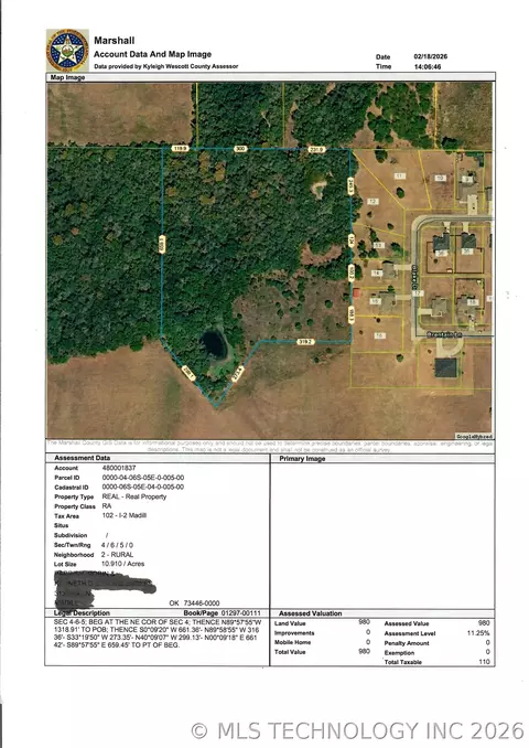 Undisclosed, Madill, OK 73446