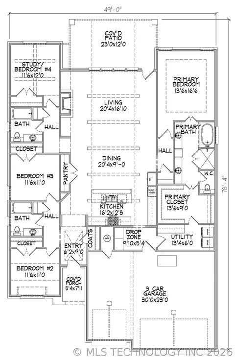 Floorplan - 668 E 148th Pl S, Glenpool, OK 74033 photo 1 of 1