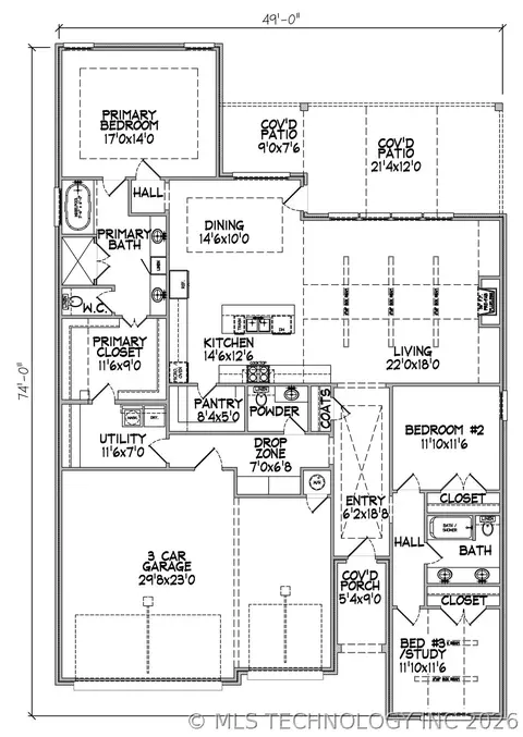 Floorplan - 663 E 148th Pl S, Glenpool, OK 74033 photo 1 of 1