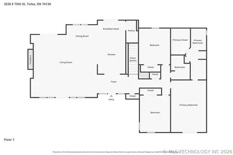 Floorplan - 3526 E 75th St, Tulsa, OK 74136 photo 1 of 3