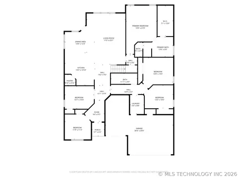 Floorplan - 17419 E 45th St, Tulsa, OK 74134 photo 1 of 3