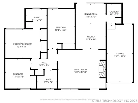 Floorplan - 4136 34th St, Tulsa, OK 74135 photo 1 of 1