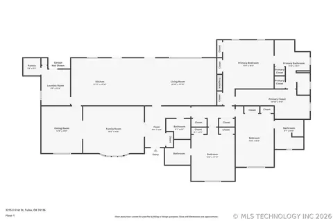 Floorplan - 3215 E 61st St, Tulsa, OK 74136 photo 1 of 1