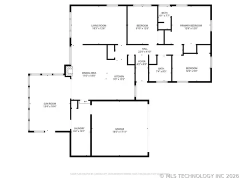Floorplan - 5355 E 27th Pl, Tulsa, OK 74114 photo 1 of 1
