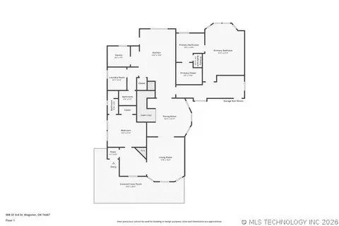 Floorplan - 908 SE 3rd St, Wagoner, OK 74477 photo 2 of 4