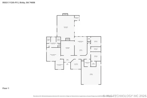 Floorplan - 9503 E 112th Pl S, Bixby, OK 74008 photo 1 of 1